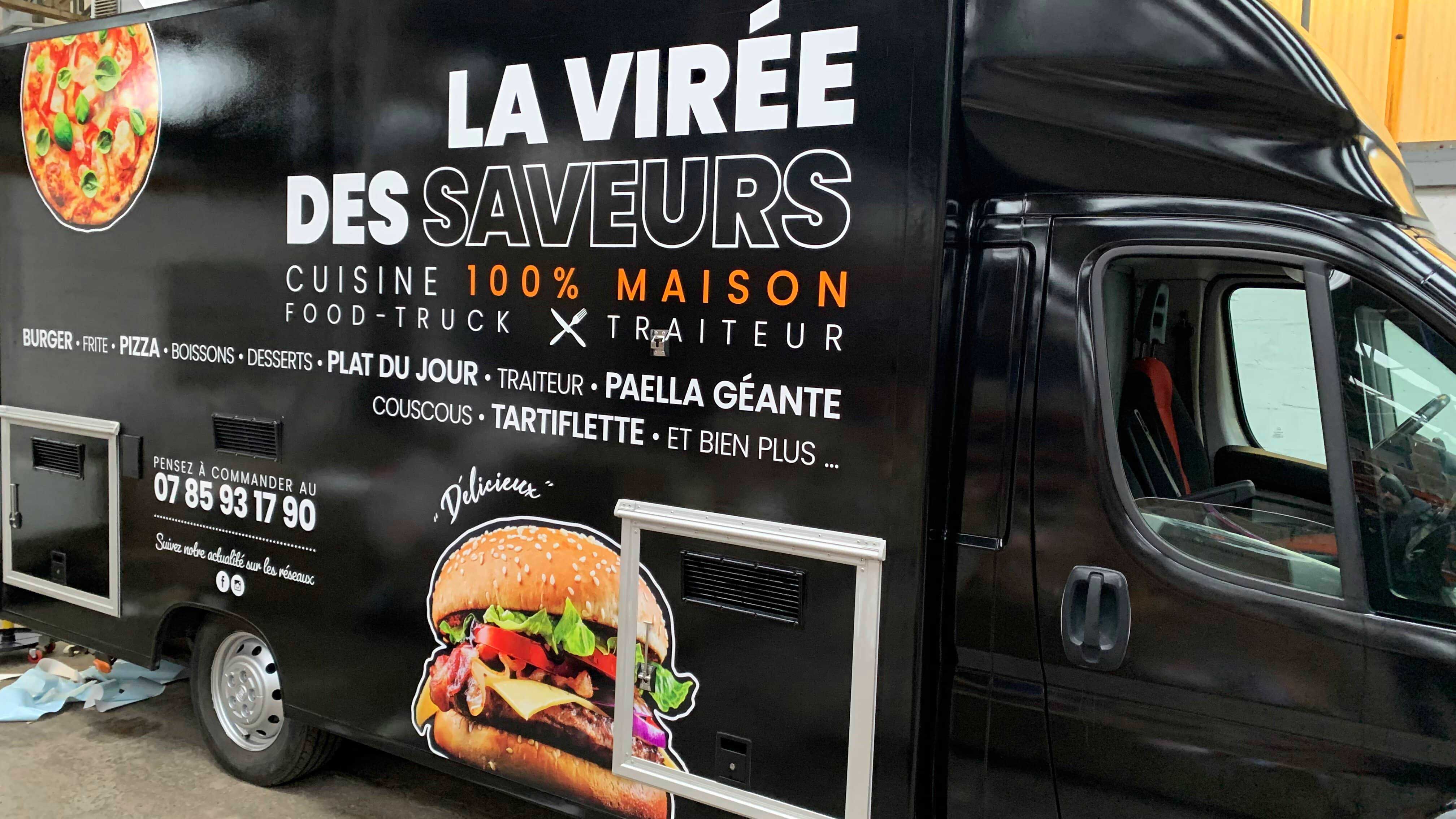 marquage foodtruck la viree des saveurs